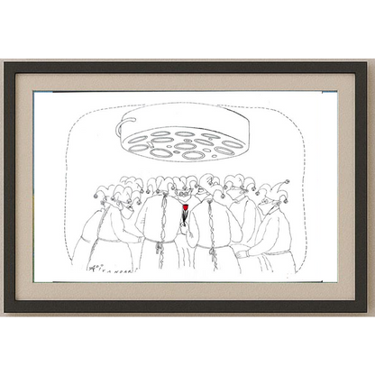 Ali Divandari 29x21cm Orijinal Karikatür BOD01881