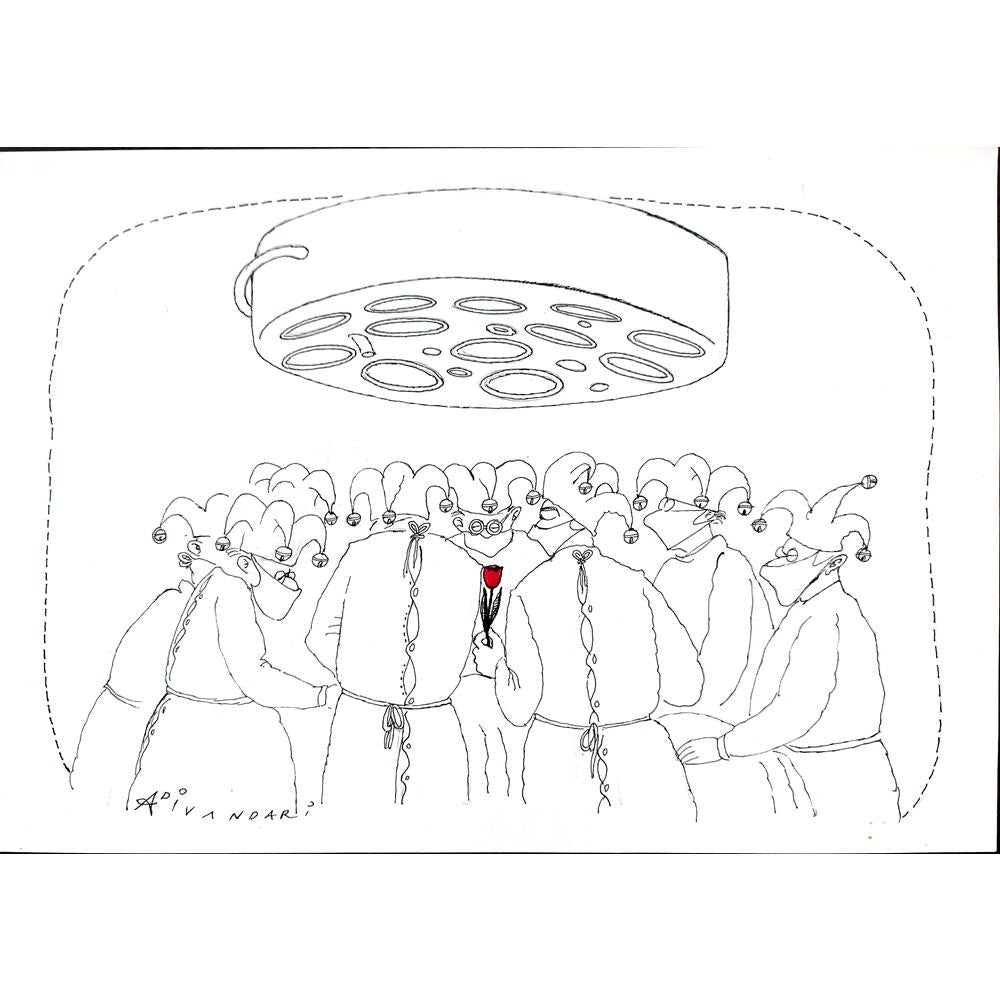 Ali Divandari 29x21cm Orijinal Karikatür BOD01881