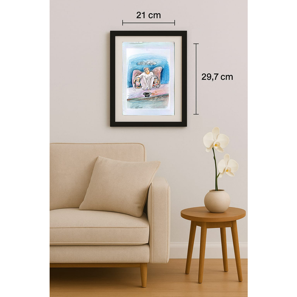 Baniasadi Mohammad Ali 29x21cm Orijinal Karikatür BOD01889