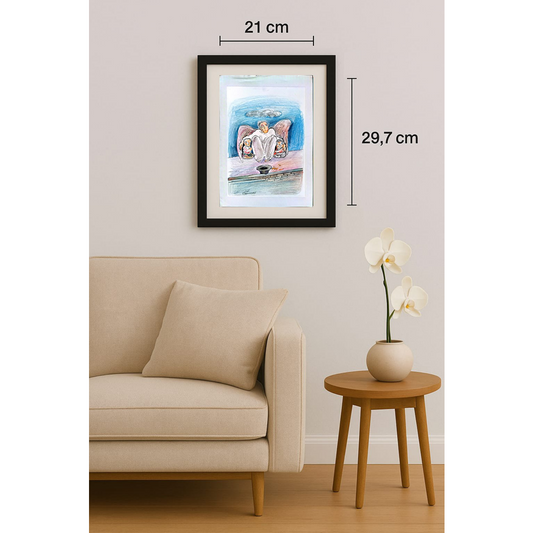 Baniasadi Mohammad Ali 29x21cm Orijinal Karikatür BOD01889