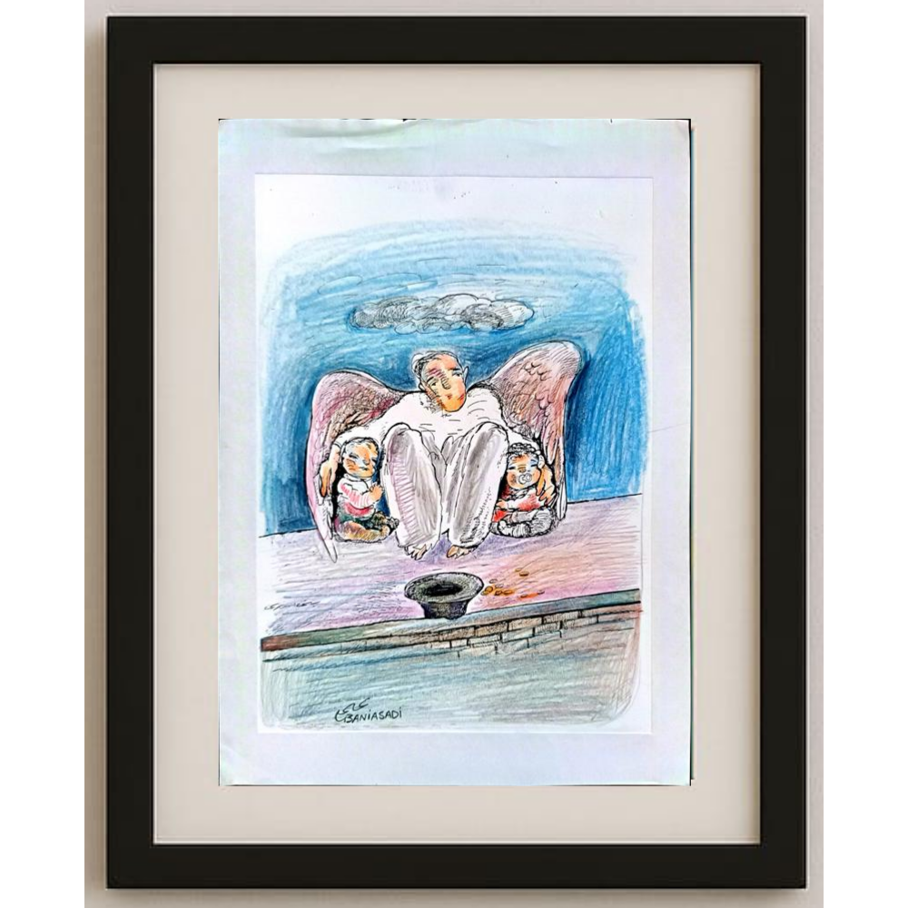 Baniasadi Mohammad Ali 29x21cm Orijinal Karikatür BOD01889