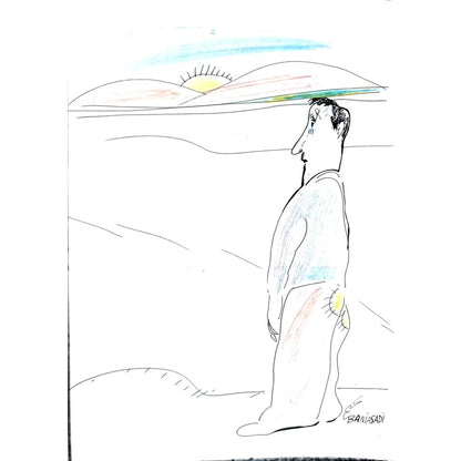 Baniasadi Mohammad Ali 29x21cm Orijinal Karikatür BOD01890