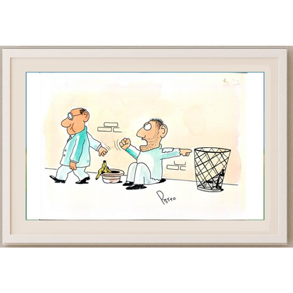 Angelo Pastro 29x21cm Orijinal Karikatür BOD01898