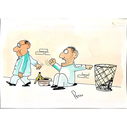 Angelo Pastro 29x21cm Orijinal Karikatür BOD01898