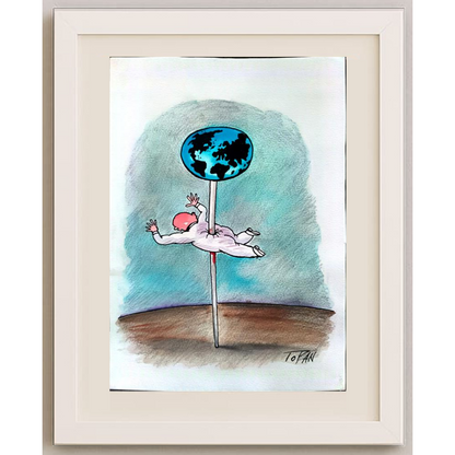 Cristian Topan 29x21cm Orijinal Karikatür BOD01900