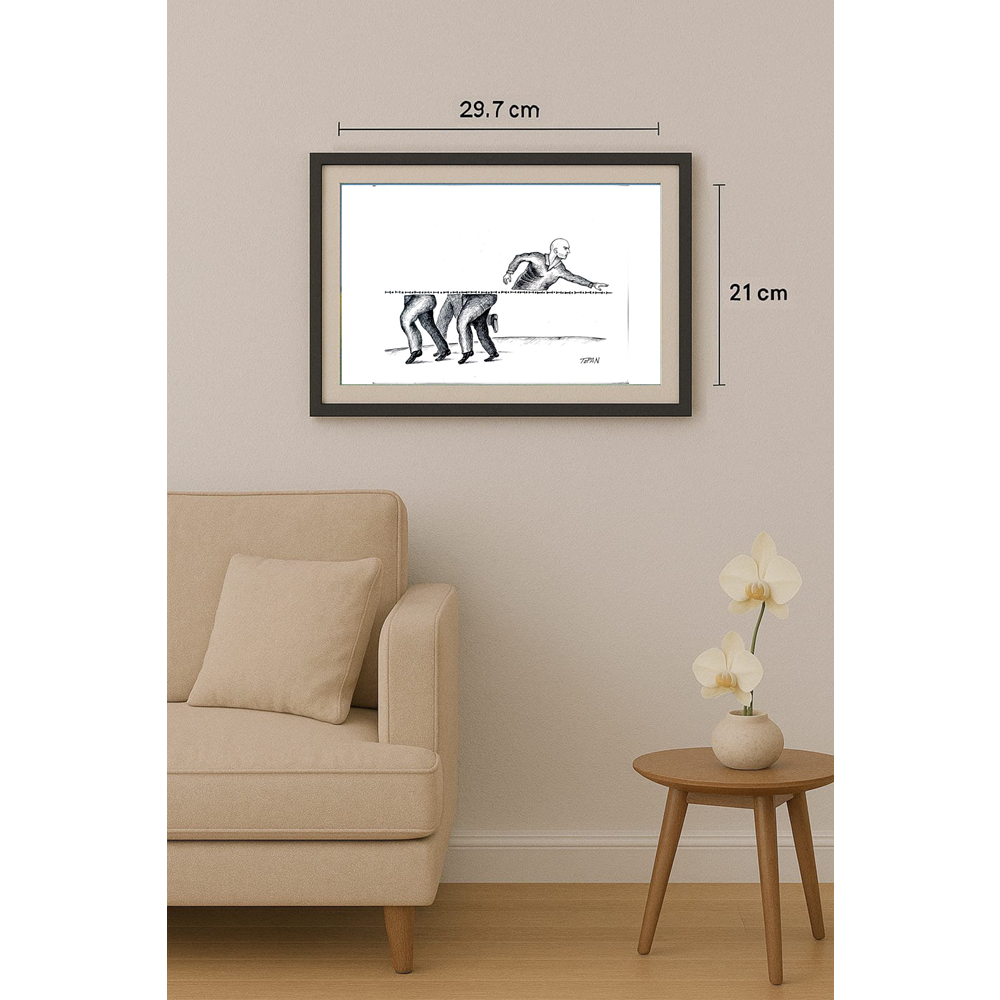 Cristian Topan 29x21cm Orijinal Karikatür BOD01902