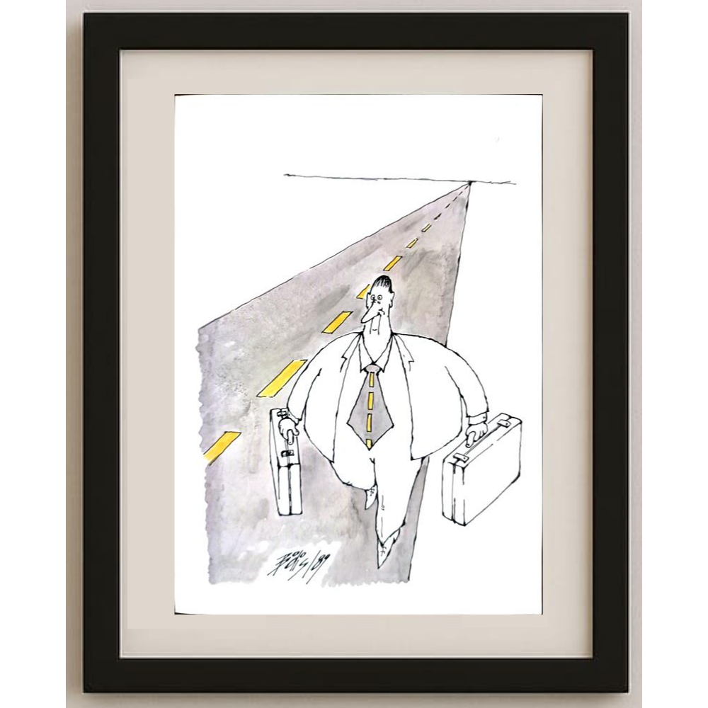 Dezideria Bodis 21x15cm Orijinal Karikatür BOD01905