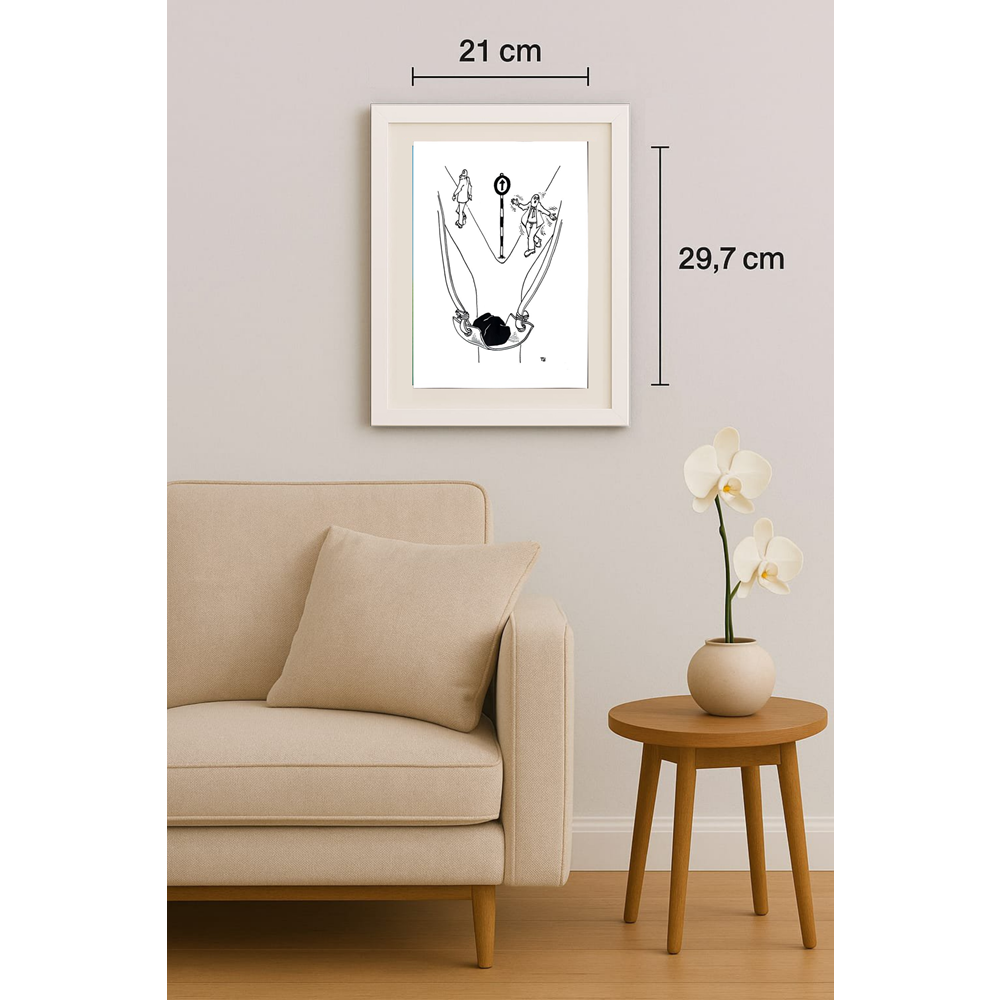 Tomislav Dusanic 29x21cm Orijinal Karikatür BOD01924