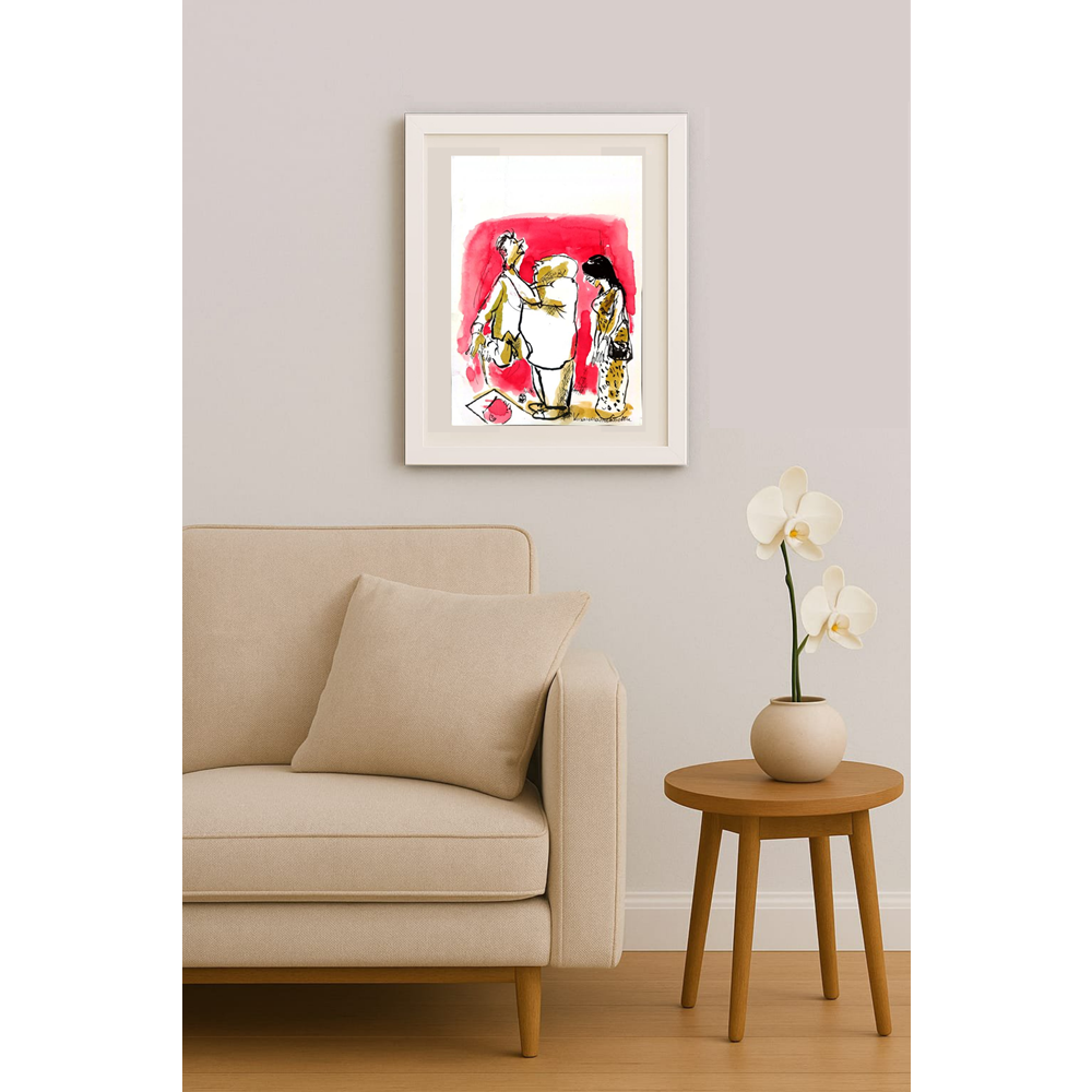 Vasantha Hosabettu 22x16cm Orijinal Karikatür BOD01926