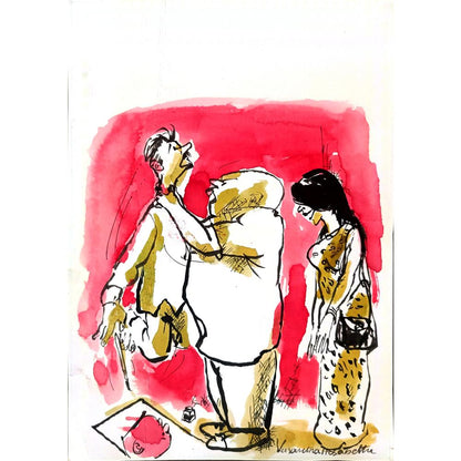 Vasantha Hosabettu 22x16cm Orijinal Karikatür BOD01926