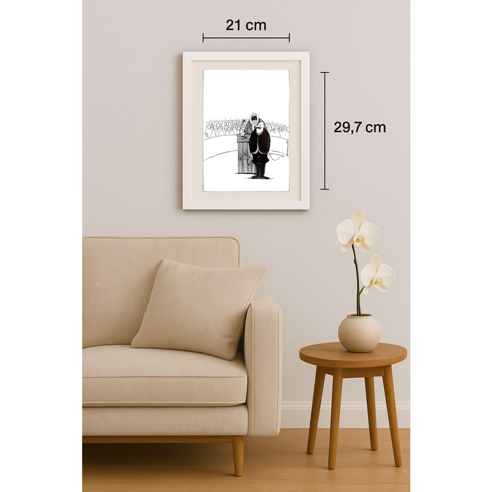 Zdzislaw Romanovski 29x21cm Orijinal Karikatür BOD01933