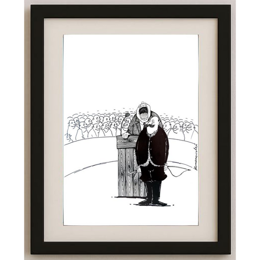 Zdzislaw Romanovski 29x21cm Orijinal Karikatür BOD01933