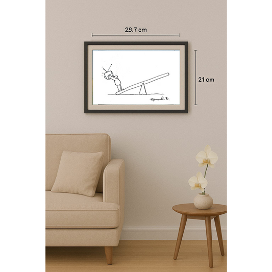 Veselin Borisic 29x21cm Orijinal Karikatür BOD01934
