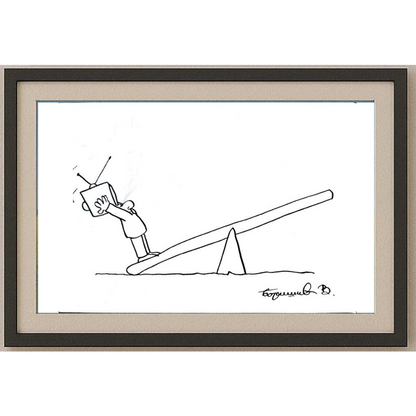 Veselin Borisic 29x21cm Orijinal Karikatür BOD01934