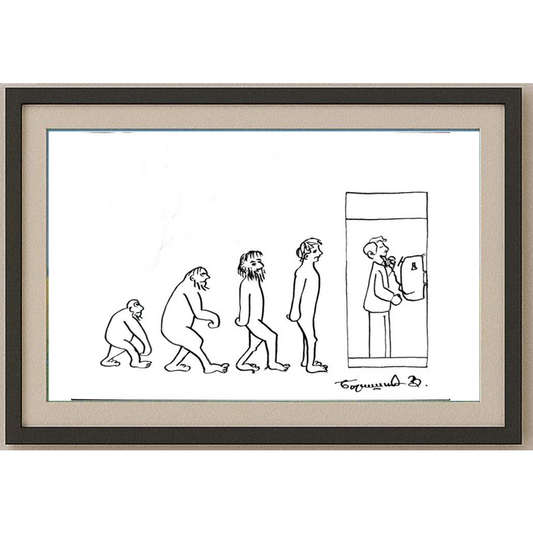 Veselin Borisic 29x21cm Orijinal Karikatür BOD01935