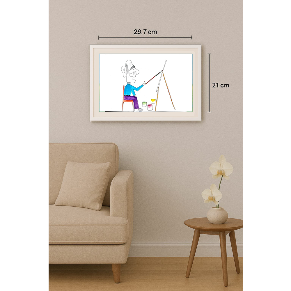 Babak Omran 29x21cm Orijinal Karikatür BOD01937