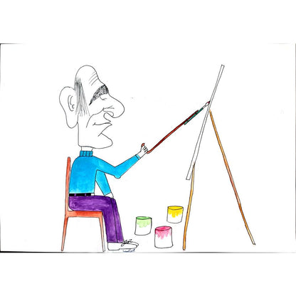 Babak Omran 29x21cm Orijinal Karikatür BOD01937