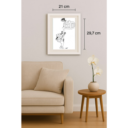 Branco Premuzic 29x21cm Orijinal Karikatür BOD01945