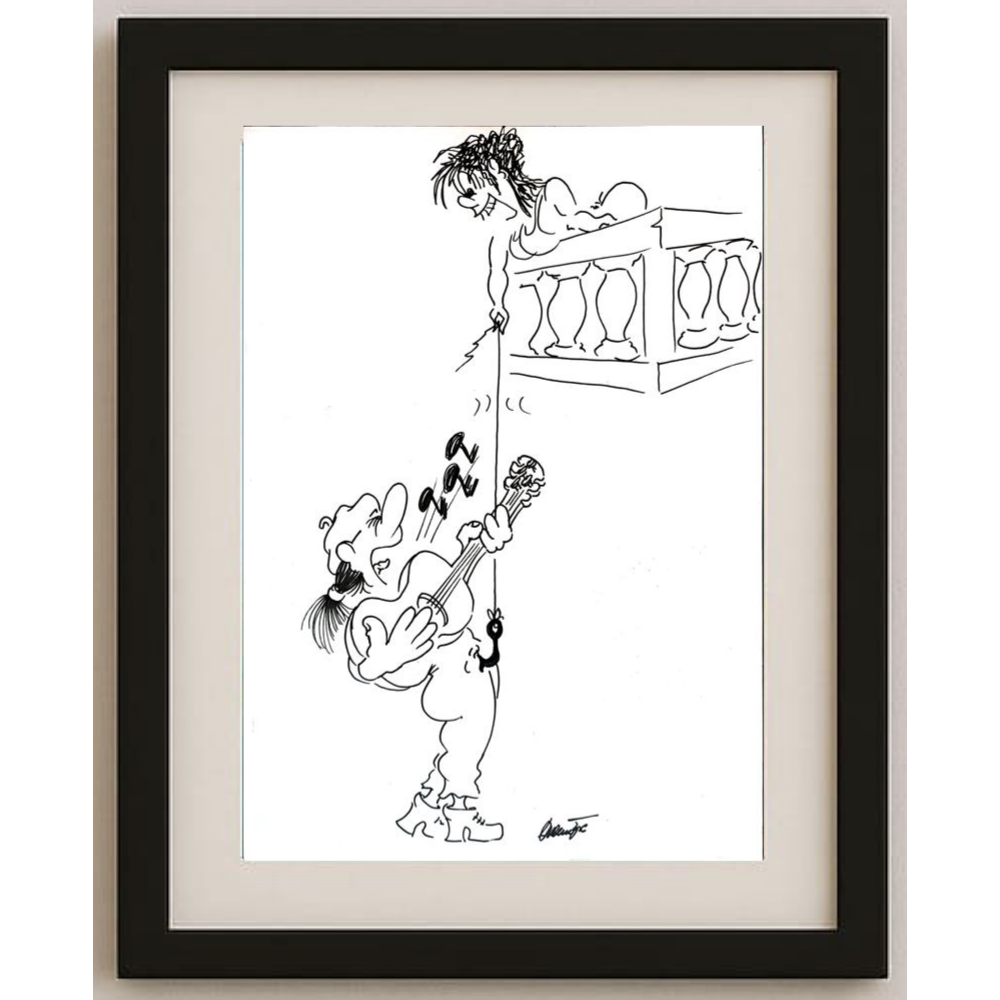 Branco Premuzic 29x21cm Orijinal Karikatür BOD01945