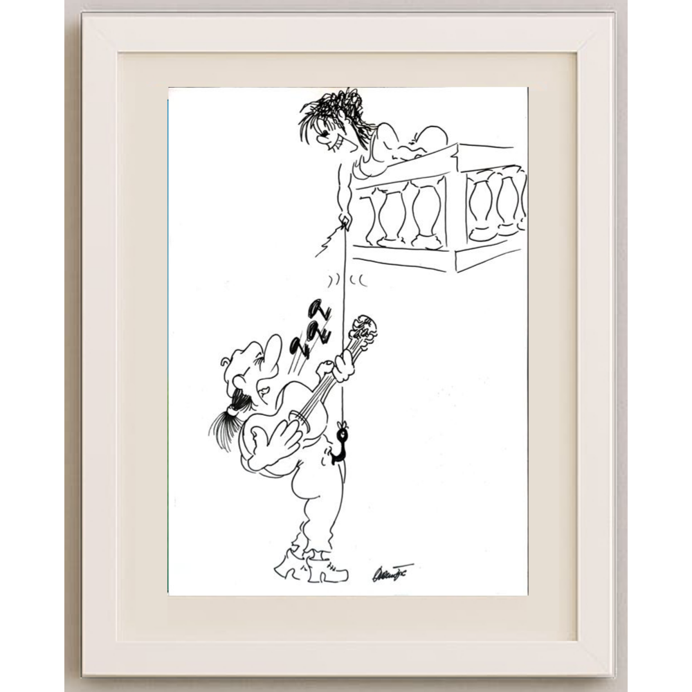 Branco Premuzic 29x21cm Orijinal Karikatür BOD01945