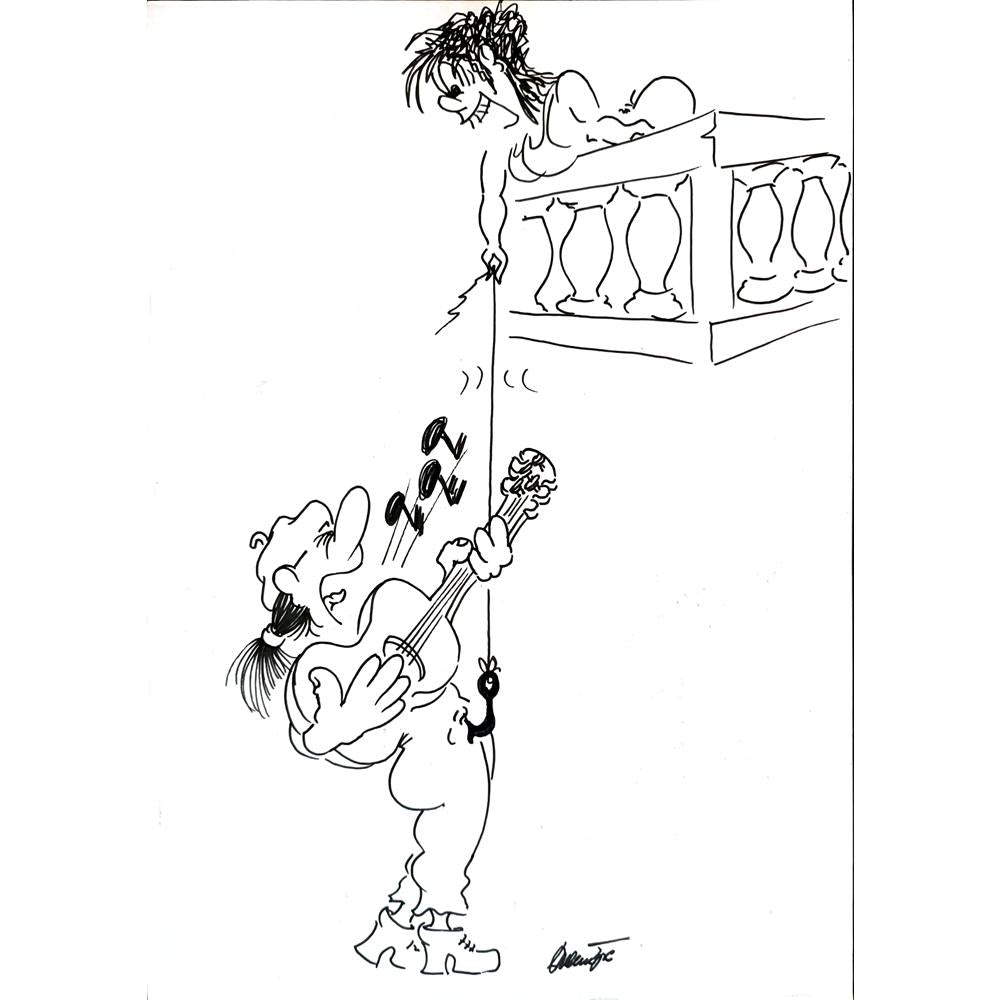 Branco Premuzic 29x21cm Orijinal Karikatür BOD01945