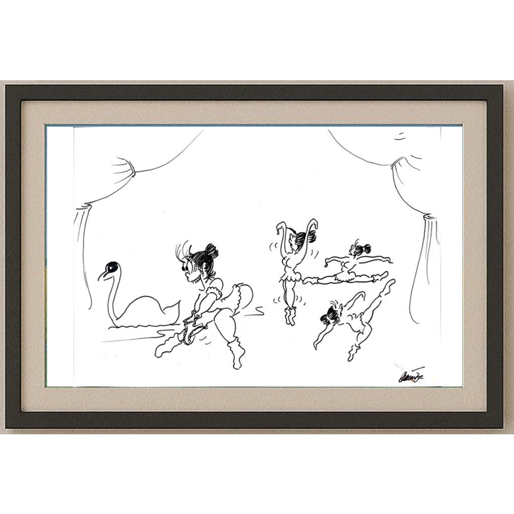 Branco Premuzic 29x21cm Orijinal Karikatür BOD01946