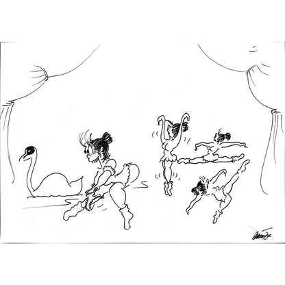 Branco Premuzic 29x21cm Orijinal Karikatür BOD01946