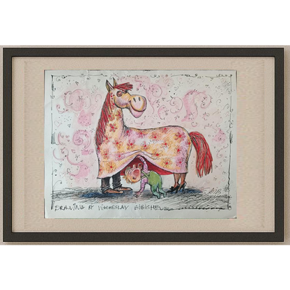 Viacheslav Bibishev 43x30cm Orijinal Karikatür BOD01955