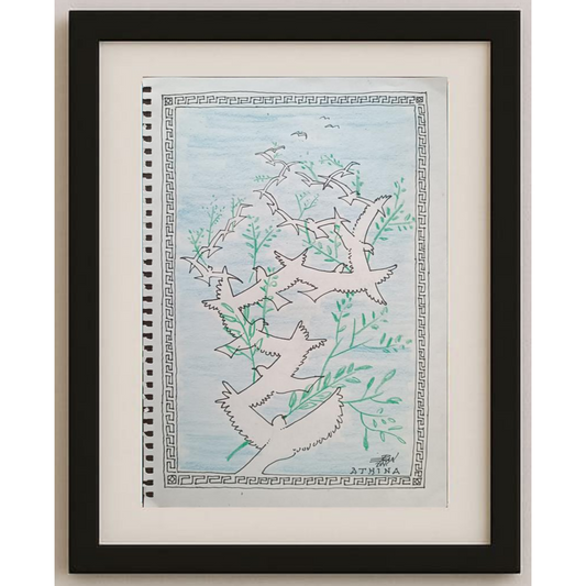 Athina 29x21cm Orijinal Karikatür BOD01956