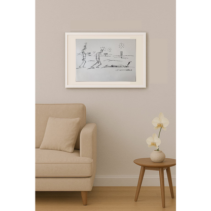 Willehi 43x30cm Orijinal Karikatür BOD01959