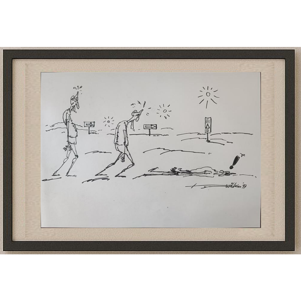 Willehi 43x30cm Orijinal Karikatür BOD01959
