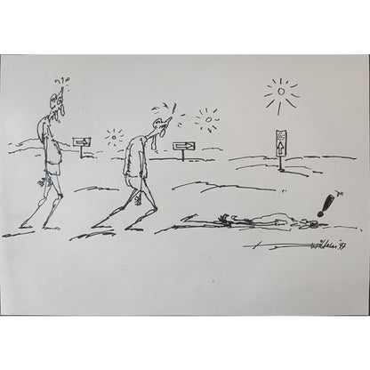 Willehi 43x30cm Orijinal Karikatür BOD01959