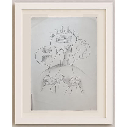 Wolfgang Schlegel 43x30cm Orijinal Karikatür BOD01960