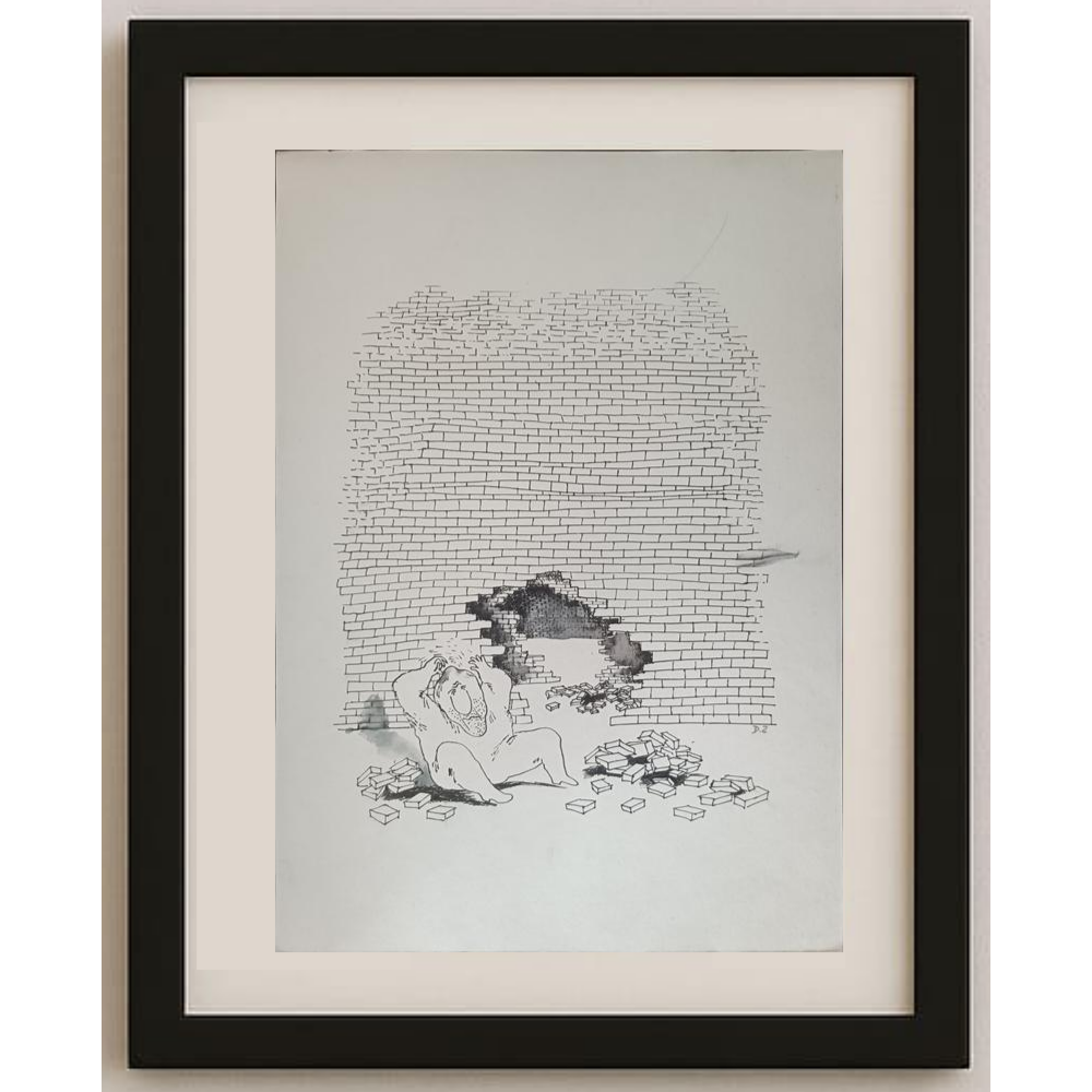 Daniela Zacharova 43x30cm Orijinal Karikatür BOD01964