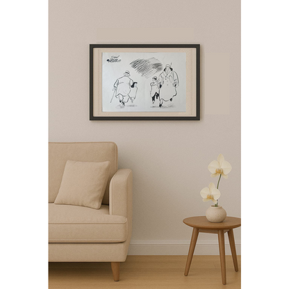 Wonsoo Yi 35x25cm Orijinal Karikatür BOD01982