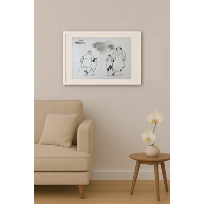 Wonsoo Yi 35x25cm Orijinal Karikatür BOD01982