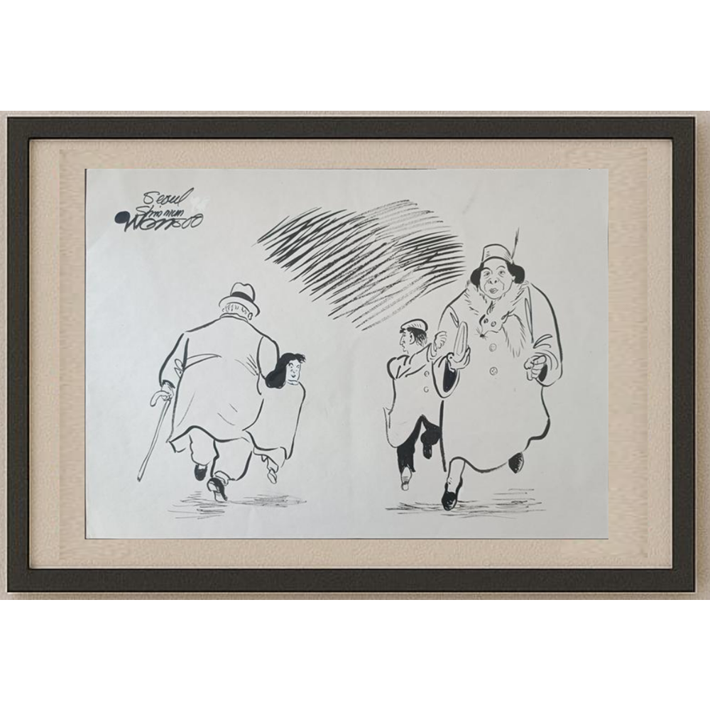 Wonsoo Yi 35x25cm Orijinal Karikatür BOD01982