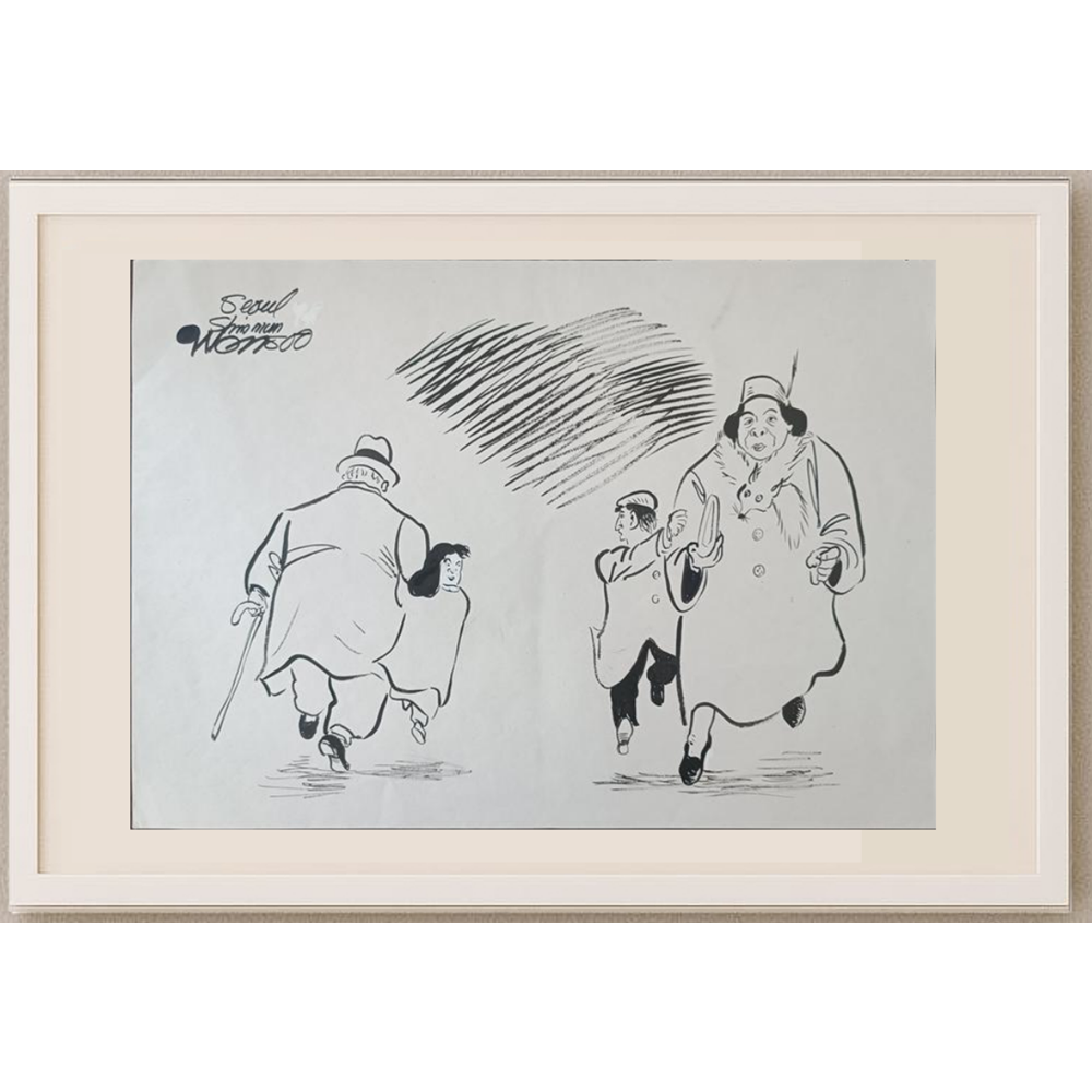 Wonsoo Yi 35x25cm Orijinal Karikatür BOD01982