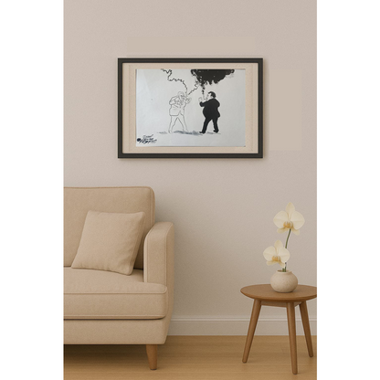 Wonsoo Yi 35x25cm Orijinal Karikatür BOD01983