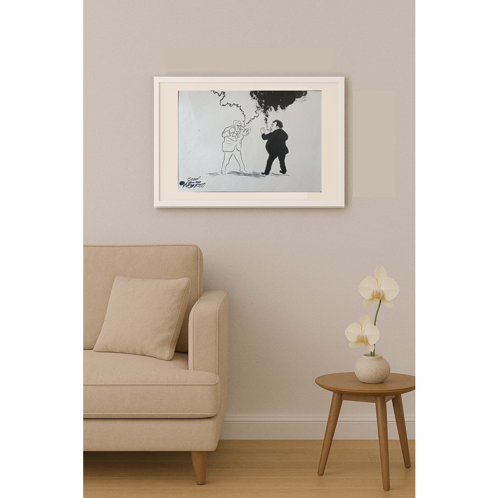 Wonsoo Yi 35x25cm Orijinal Karikatür BOD01983