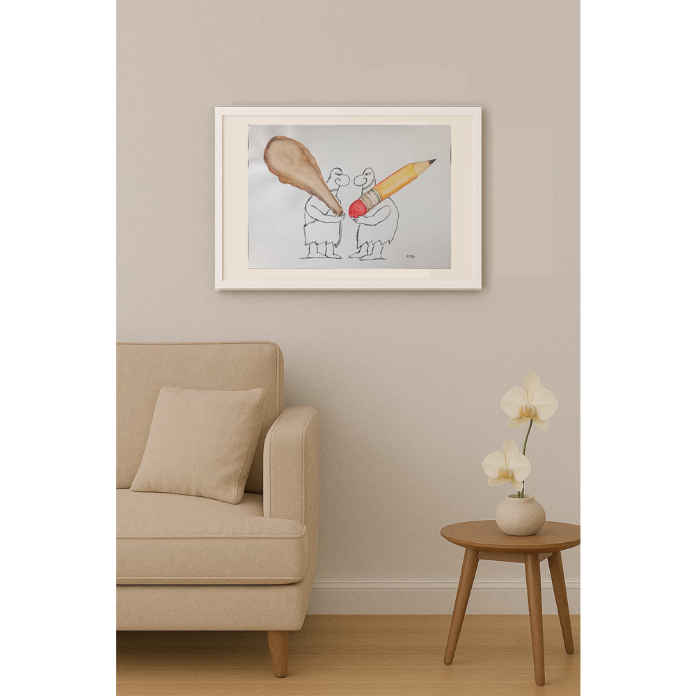 Yayo Diego Herrera 43x30cm Orijinal Karikatür BOD01985