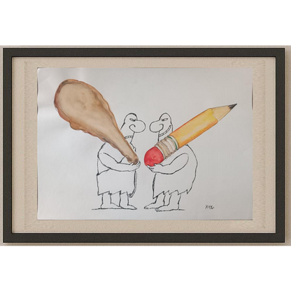 Yayo Diego Herrera 43x30cm Orijinal Karikatür BOD01985