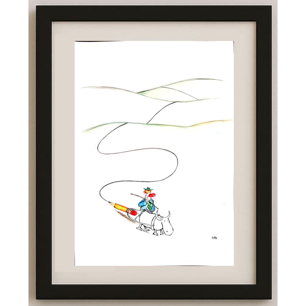 Yayo Diego Herrera 43x30cm Orijinal Karikatür BOD01989