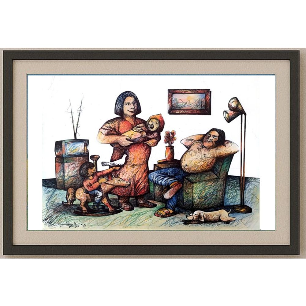 Candido Isidfo Cuenca Fuentes 43x30cm Orijinal Karikatür BOD01999