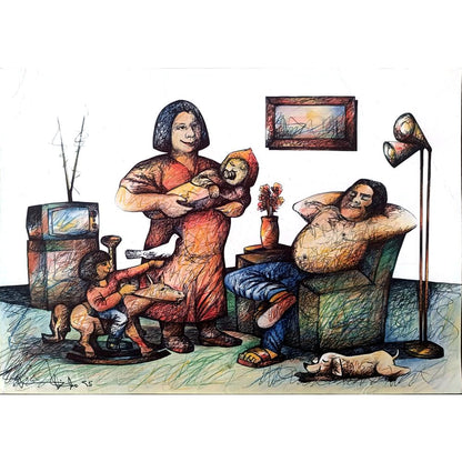 Candido Isidfo Cuenca Fuentes 43x30cm Orijinal Karikatür BOD01999