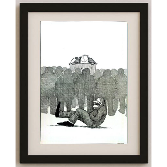 Zdzislaw Romanovski 29x21cm Orijinal Karikatür Tablo BOD02000