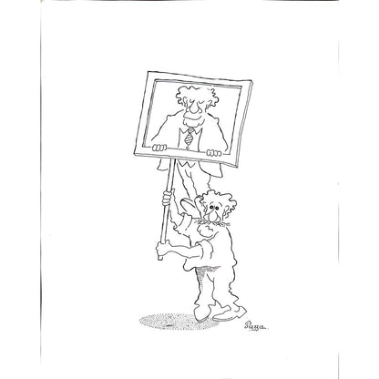 Zdenko Puhin 35x25cm Orijinal Karikatür Tablo BOD02001