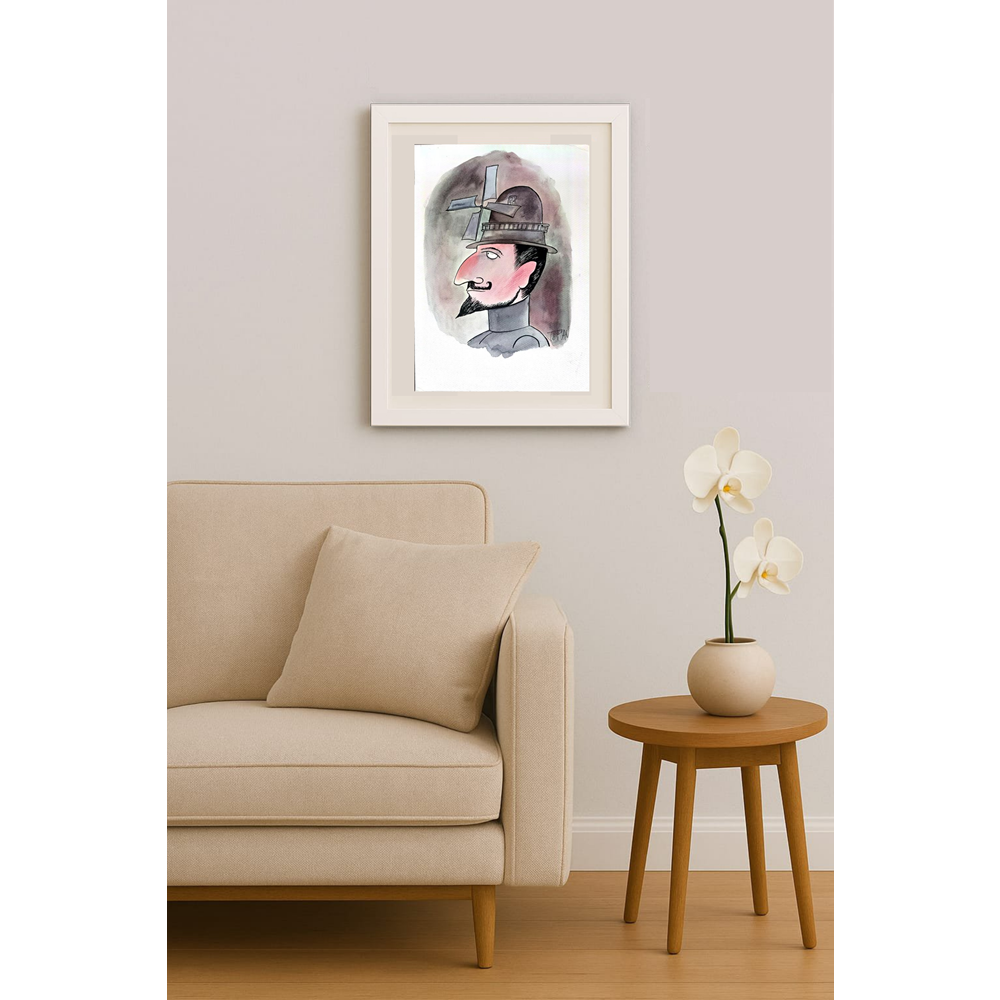 Cristian Topan 43x30cm Orijinal Karikatür Tablo BOD02007