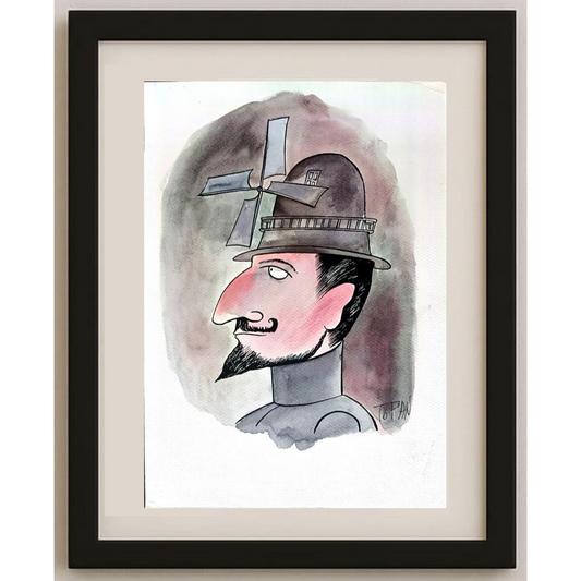 Cristian Topan 43x30cm Orijinal Karikatür Tablo BOD02007