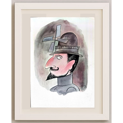 Cristian Topan 43x30cm Orijinal Karikatür Tablo BOD02007